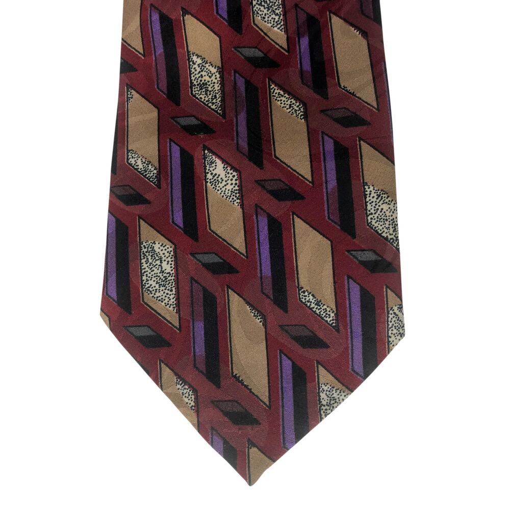 Multicolor Geometric Design Tie - image 4